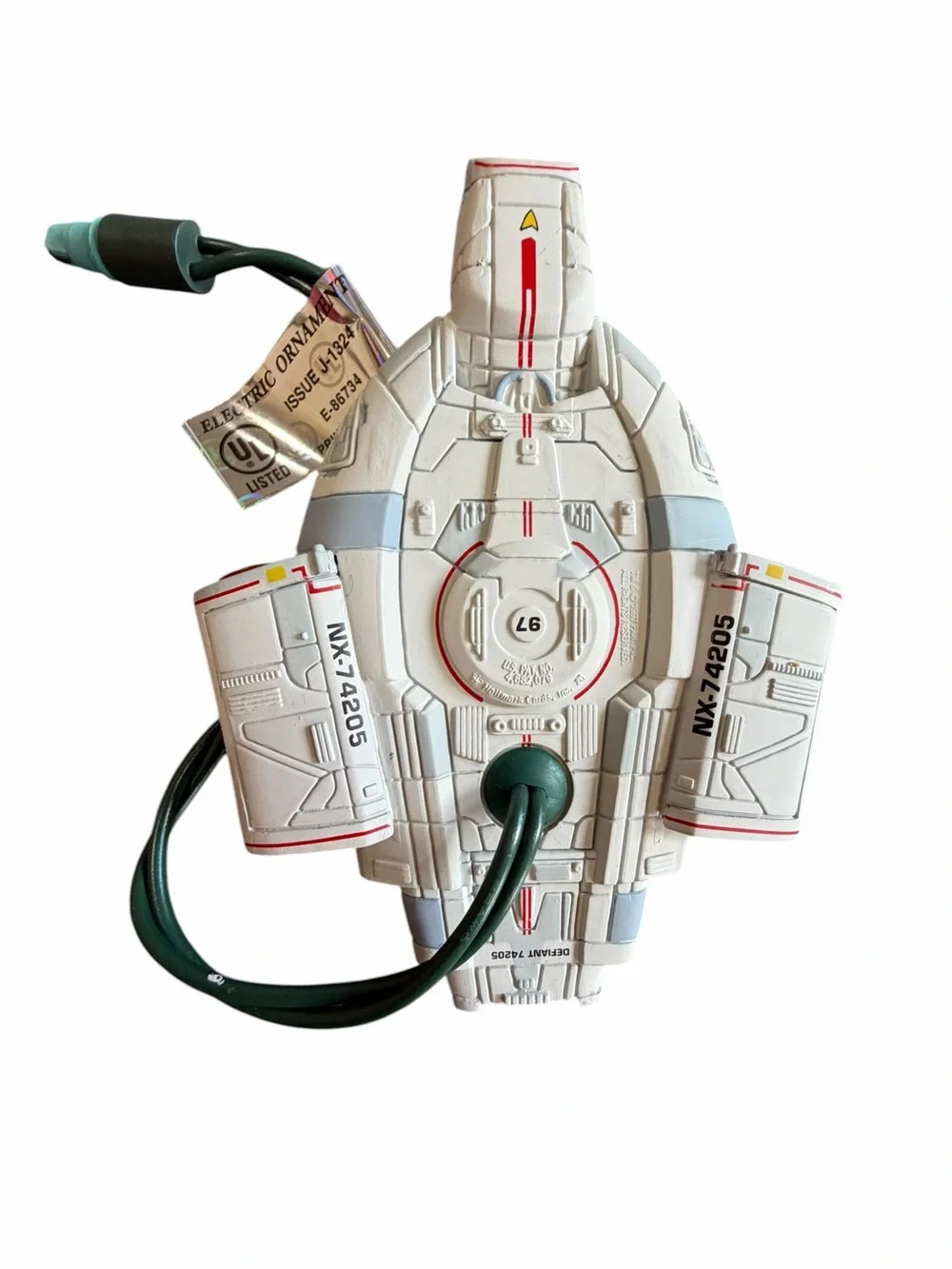 1997 Hallmark Star Trek Deep Space Nine USS Defiant Magic Light Ornament